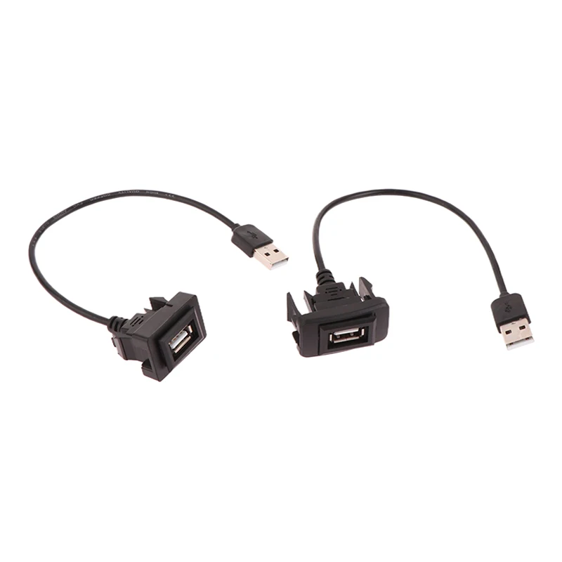 Car Dashboard Flush Mount USB Panel Extension Cable Adapter Socket For Vigo RAV4 Toyota Vios Levin