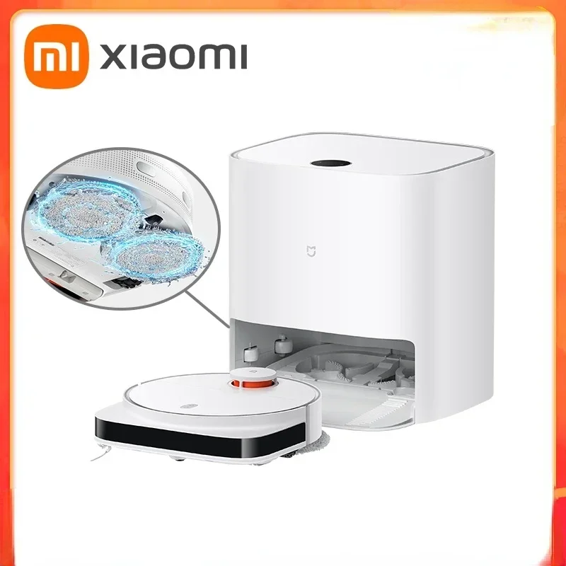 XIAOMI MIJIA Robot Vacuum Mop Pro Self Cleaning Home Sweeping 3000PA Cyclone Suction Rotating Pressure Washing Mopping Smart