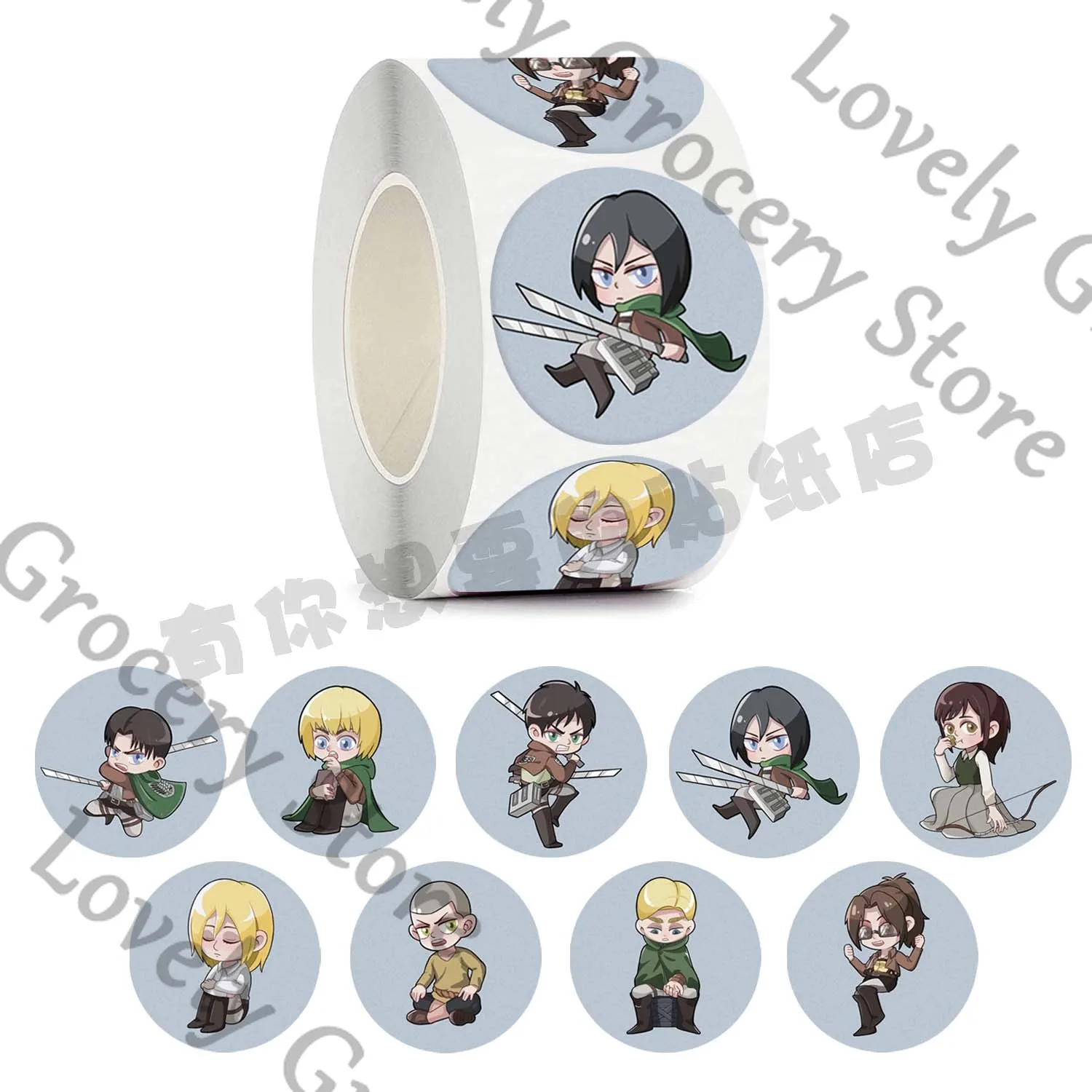 

Аниме «Атака Титанов» Hange Zoe Shingeki No Kyojin Levi Ackerman Косплей Мультфильм Декоративная наклейка Наклейки Пастер Талисман Подарок