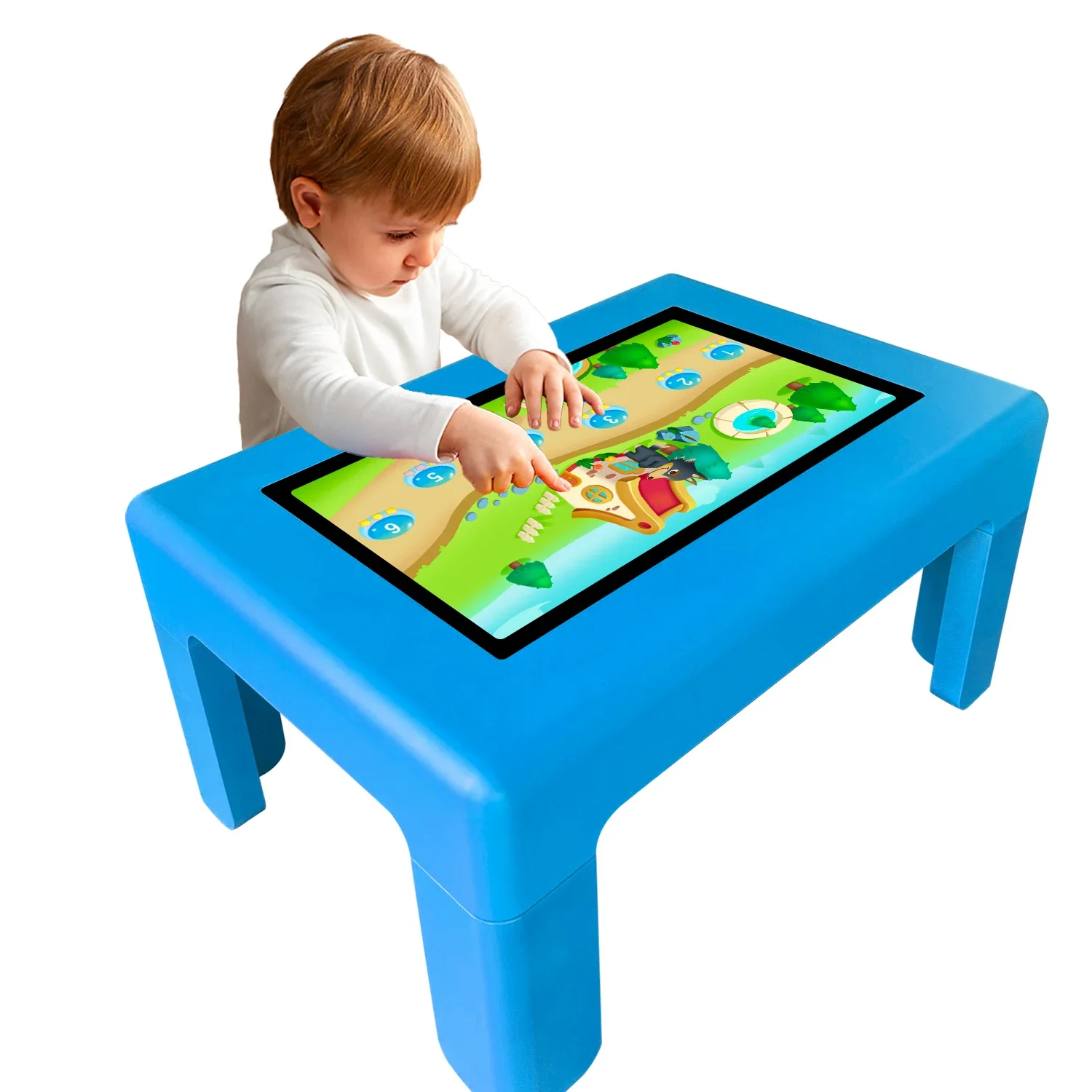 4K Waterproof school smart interactive game multi touch screen smart kids table