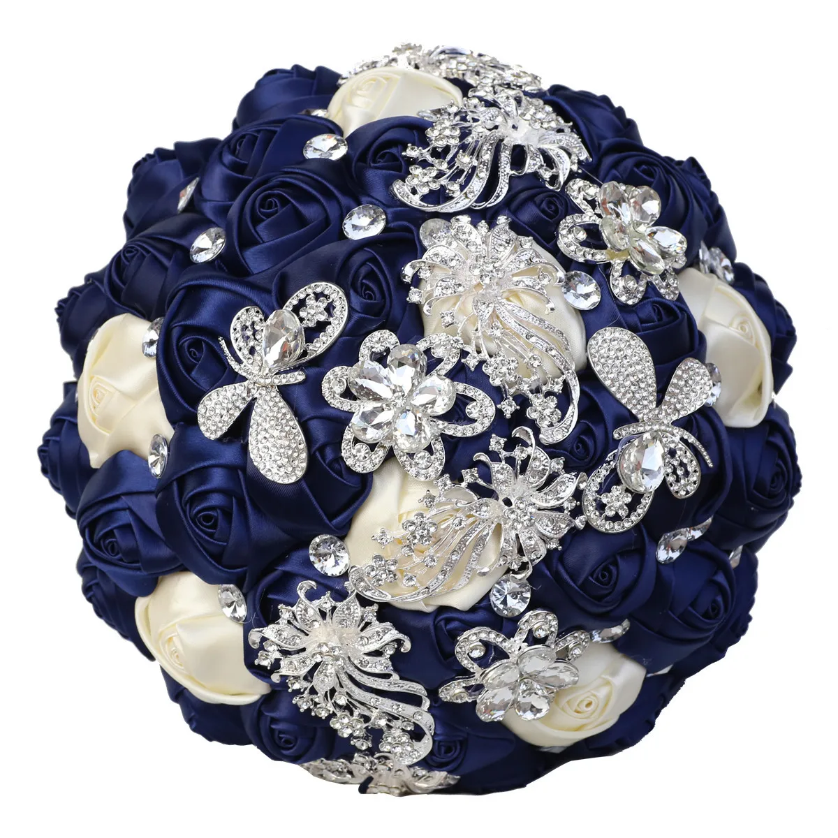 yannew-navy-white-wedding-bridal-bouquet-with-silver-butterfly-rhinestones-handmade-satin-roses-bouquet-for-bride-quinceanera