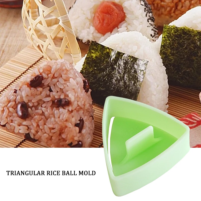 1pc Triangle Rice Ball Making Tool Seaweed Bag Mould Easy Release Non-stick Rice