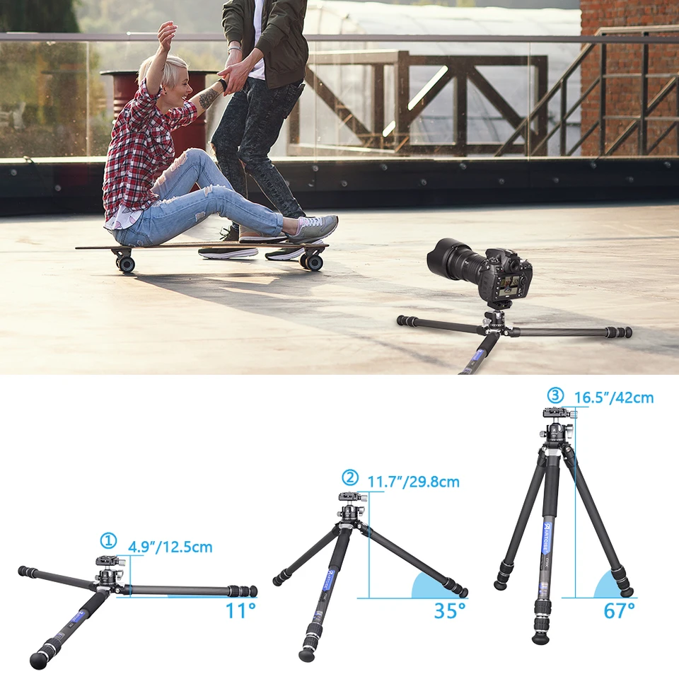 ARTCISE CT30C Carbon Fiber Tripod 82.5cm 15kg Load