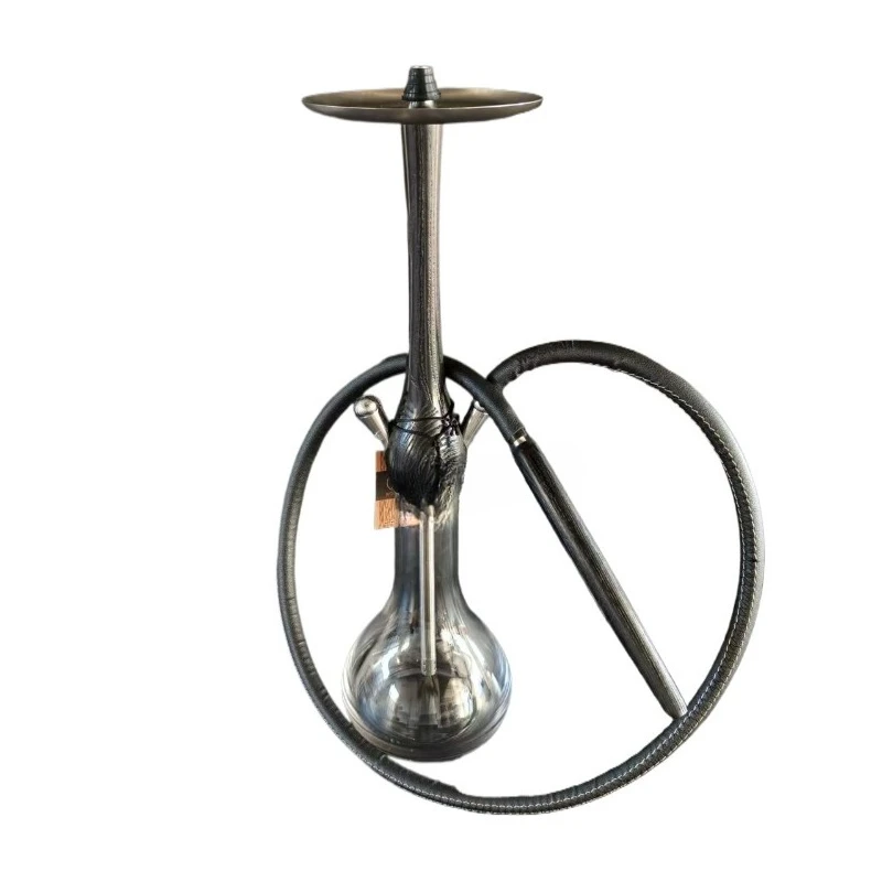 

65Cm high quality stainless steel wood original smoked shisha set