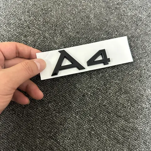 The new ABS letter 3D sticker Quattro Sline 2.0T is suitable for the modification of Audi A4 2008-2017 glossy black suitcase. 10 best sales audi sline stickers - №7