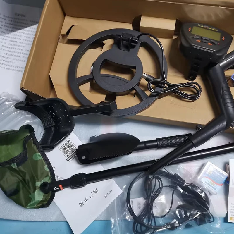 MD-3028 8 นิ้วการตรวจจับขดลวดเครื่องตรวจจับโลหะใต้ดิน 2 M ความลึก Nugget Finder GOLD Detector Treasure Hunter ไม่มีแบตเตอรี่