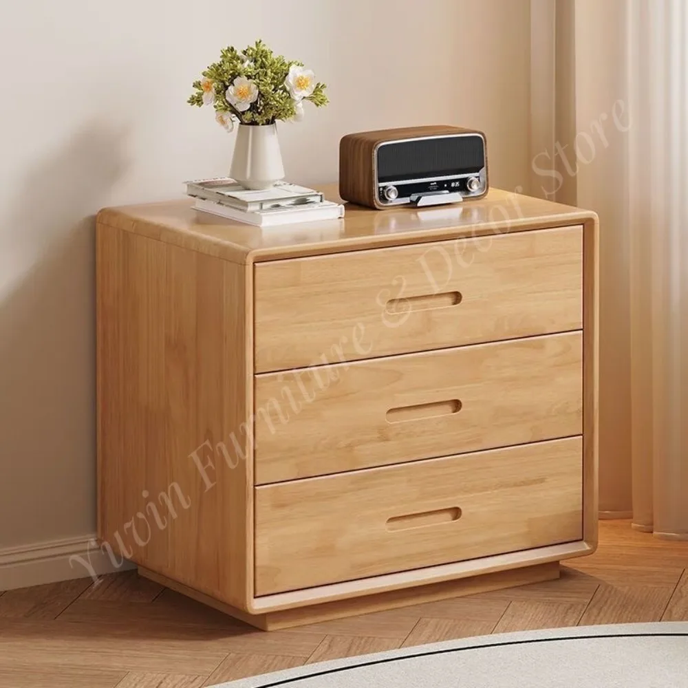 Solid Wood 3/6-Drawer, Modern Minimalist Storage Cabinet for Living Room & Bedroom, Large Capacity