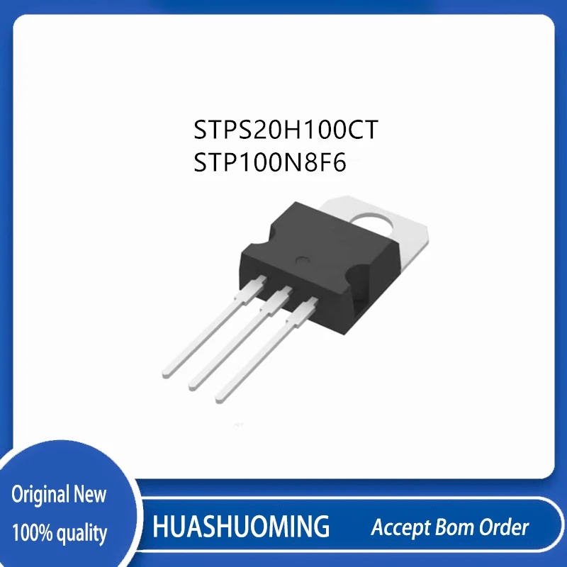 10Pcs-20Pcs/Lot STPS20H100CT S20H100CT 100N8F6 STP100N8F6 TO-220-3