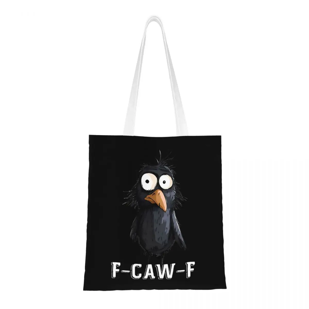 

F-Caw-F Холщовая большая сумка с забавным юмором, экологически чистая большая вместительная сумка для покупок для женщин, сумки для покупок