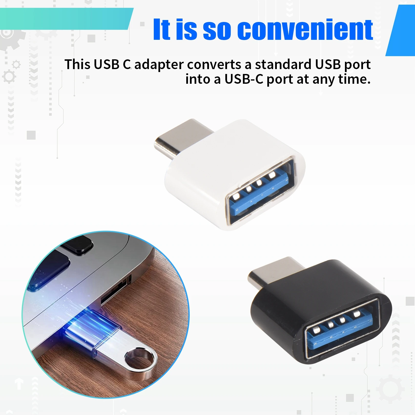 ABUO 4 Pack USB C to USB Adapter USB 3.0 OTG Type C Female to USB Male for Pro for Galaxy S22 S21 S20