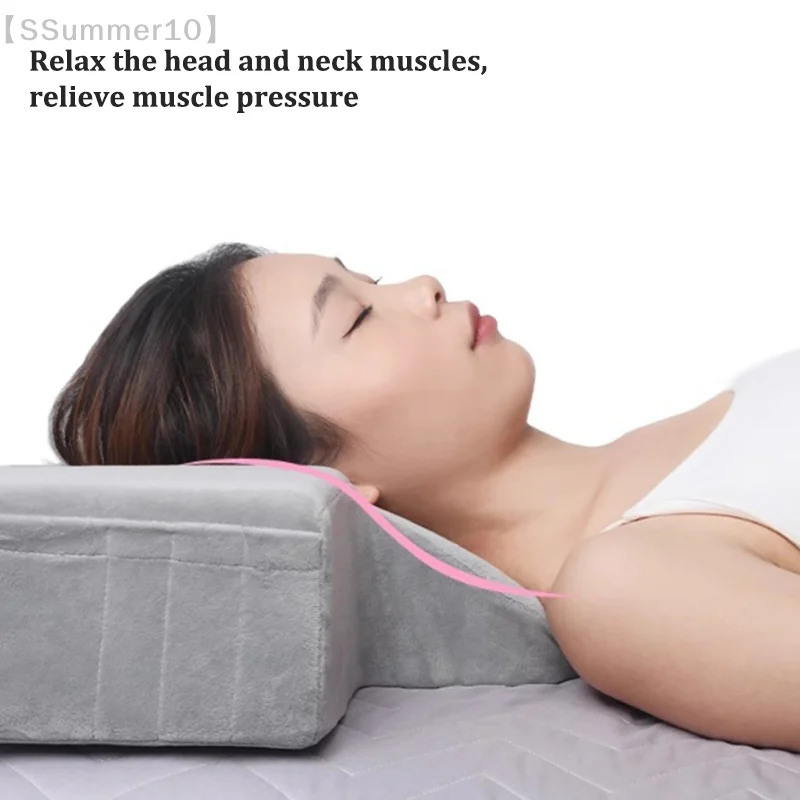 【SSummer10】Soft Memory Pillow for Eyelash Extension - Velvet Material Makeup Tool for Salon or Sleeping【SS】