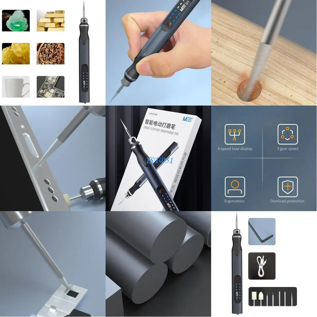 

E15A Electric Engraving Pen Mini DIY Engraving Tool Kits Cordless Engraver Pen