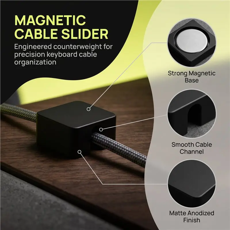 Handy Tool Data Cable Hub Square Hardware Magnetic Keyboard Cable Counterweight Slider Nameplate Reconfiguration Table Ornament