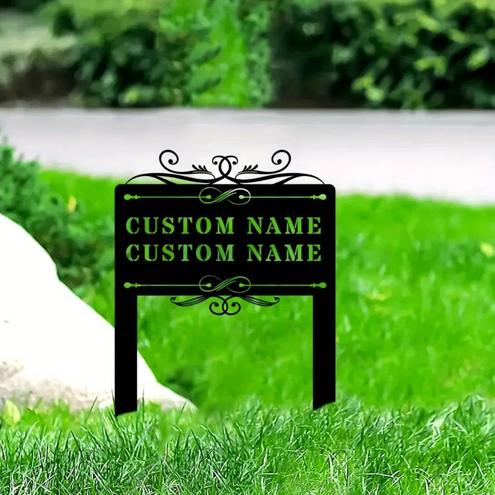 Charming Custom Metal Garden Stakes Personalized As Lawn Deco for Loved Ones Hassle Free Install Stylish Metal Accent.