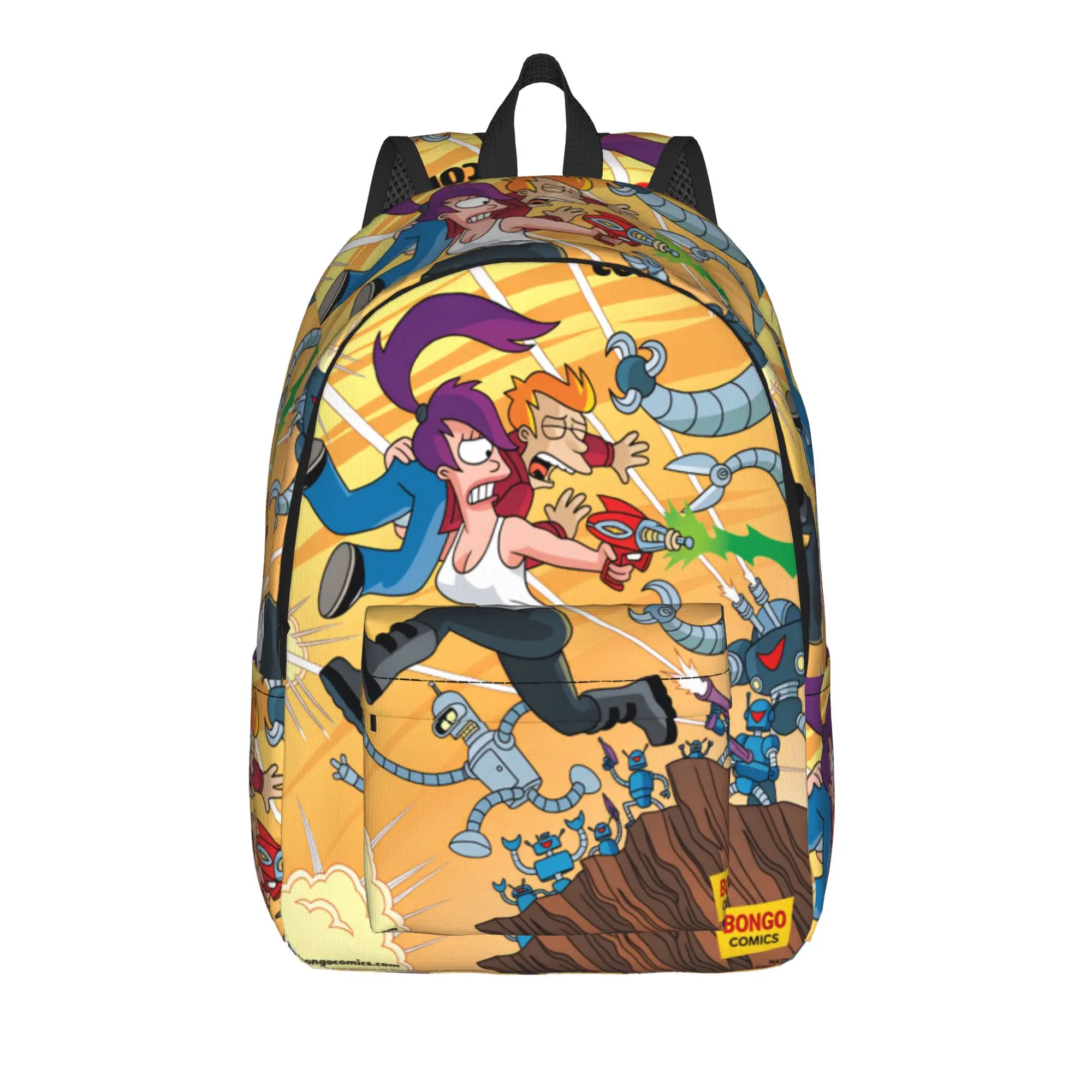 Futuramas Cartoon Comic Backpack  Travel Backpacks Student Style School Bags Custom Breathable Rucksack