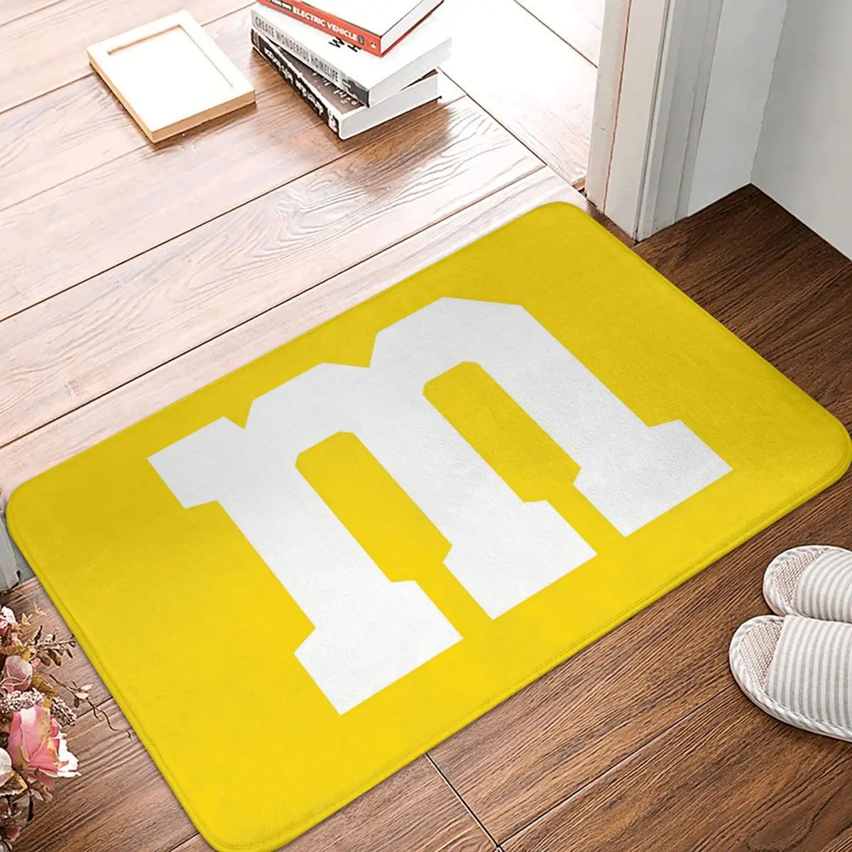 MM M Chocolate Candy Non-slip Rug Doormat Living Room Mat Hallway Carpet Bedroom Decor