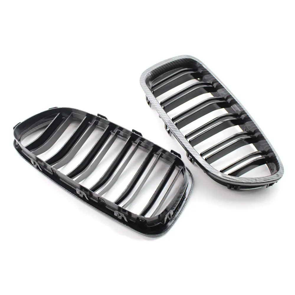 شبكة سباق السيارات الأمامية باللون الأسود اللامع لسيارات BMW 5 F11 F10 4 أبواب 2010-2016 520i 523 525i 530i تصفيف السيارة #6