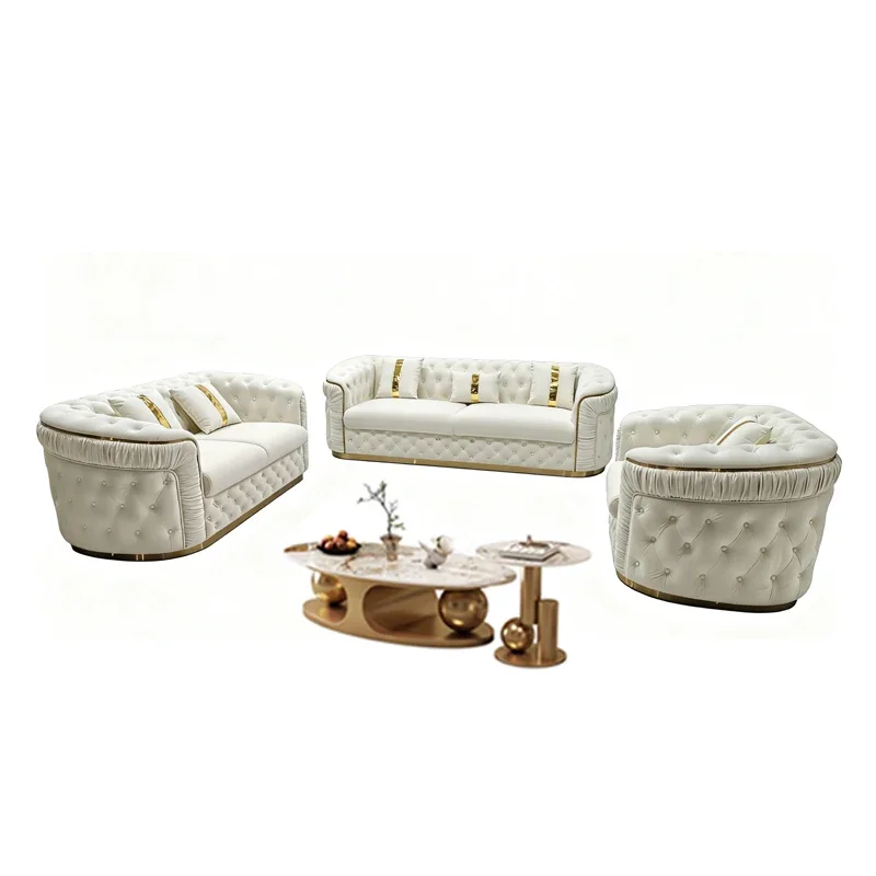 #Luxury Furniture Chesterfield Couch One Two Three Sofa Italian Modern Living Room Velvet Sectional Sofa