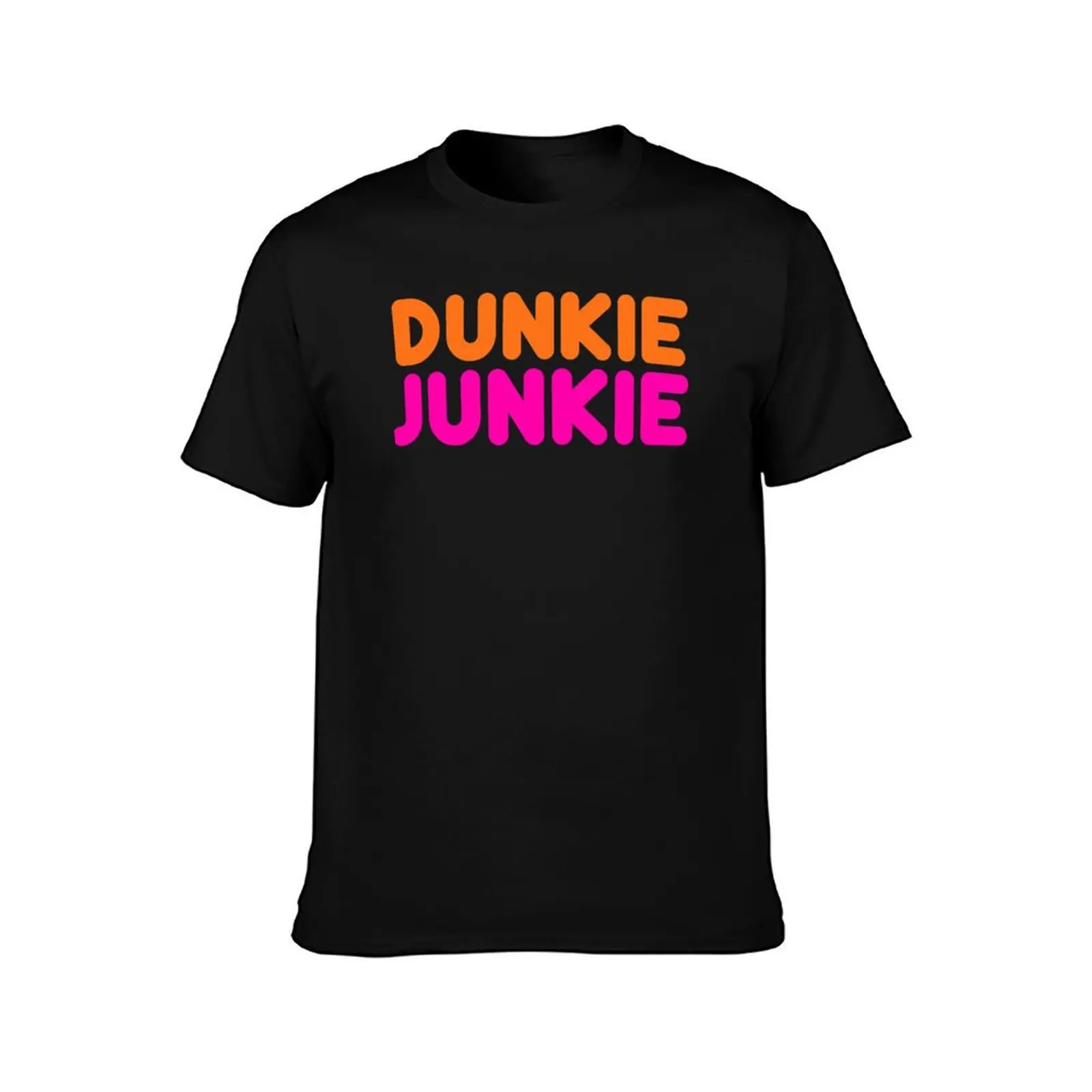 Dunkie junkie funny doughnut donut dunkin coffee lover food gift T-Shirt No Iron Casual Short Sleeve Top