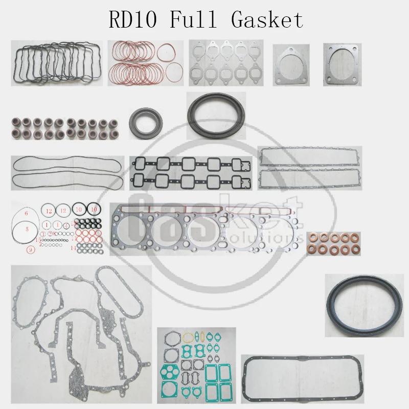 RD10 RE10  RF10 RH10 For Nissan Excavator  Full Gasket Kit Asbestos Diesel engine