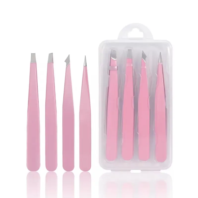 High-Quality Eyebrow Tweezer Hair Beauty Fine Hairs Puller Stainless Steel Slanted Brow Clips Removal Makeup Tools