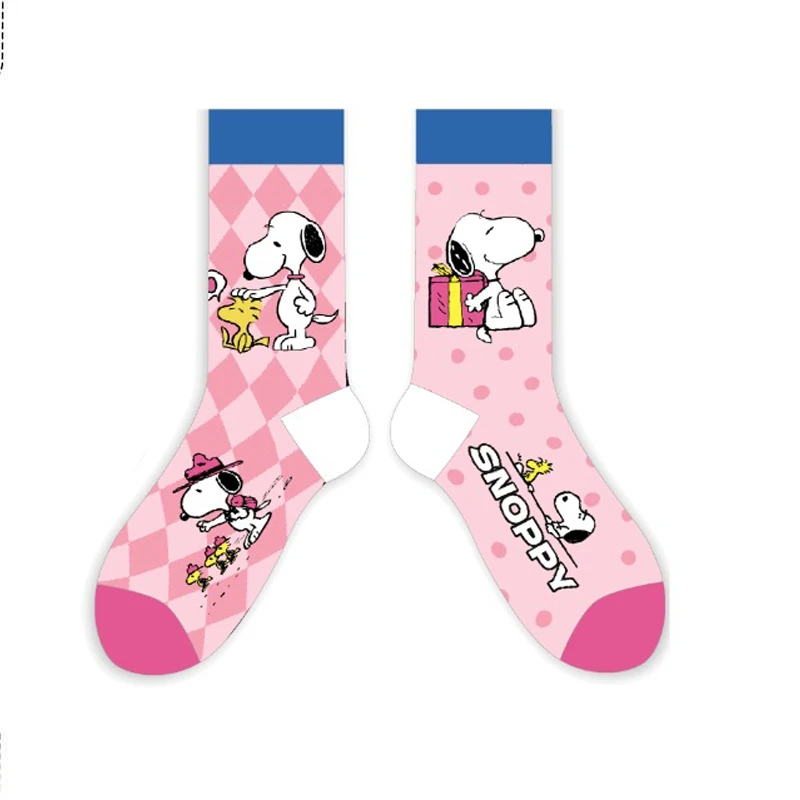

For Snoopy medium socks Kawaii versatile Combed cotton warm autumn and winter men's and women's adult socks gifts