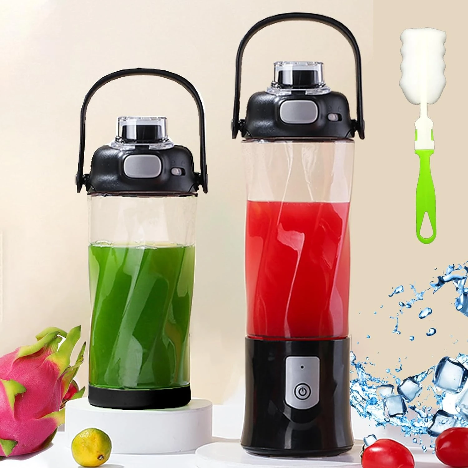 

Compact and Convenient White Portable Mini USB Blender with Ultra Six Blades - Ideal for on-the-go Lifestyles. BPA Free 13.5 Oz