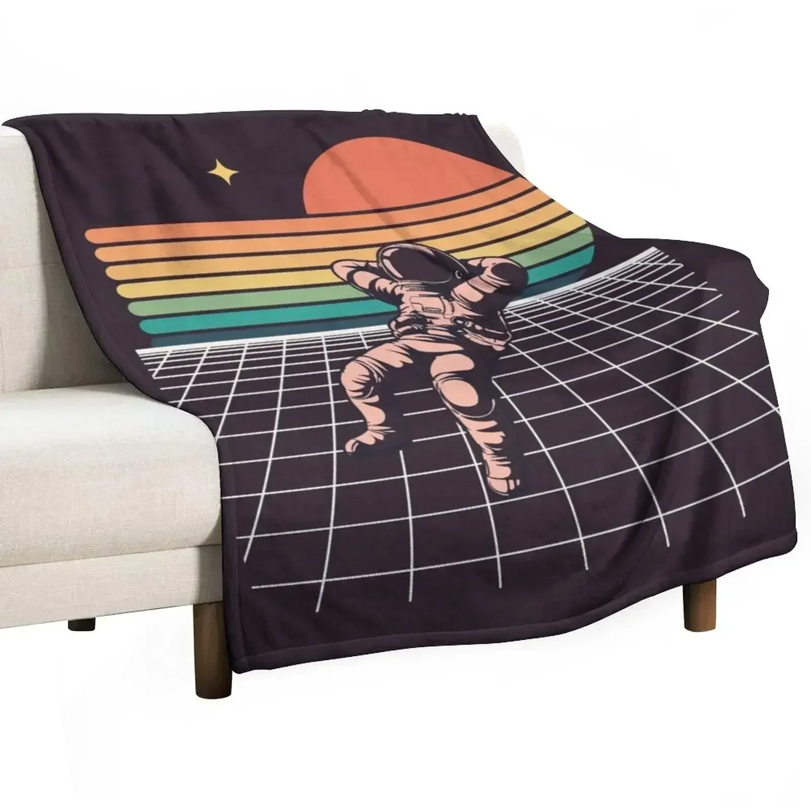 

Retro Astronaut Throw Blanket Blankets For Bed Travel Baby Blankets