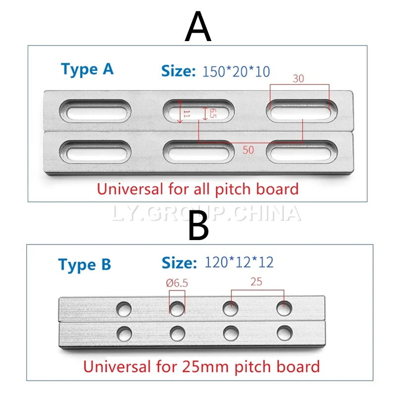 Alinhar gabarito fixo braçadeira posição Lock Bar, material de alumínio com parafusos M6, tipo A B, marcação a laser fibra, gravura uso da máquina