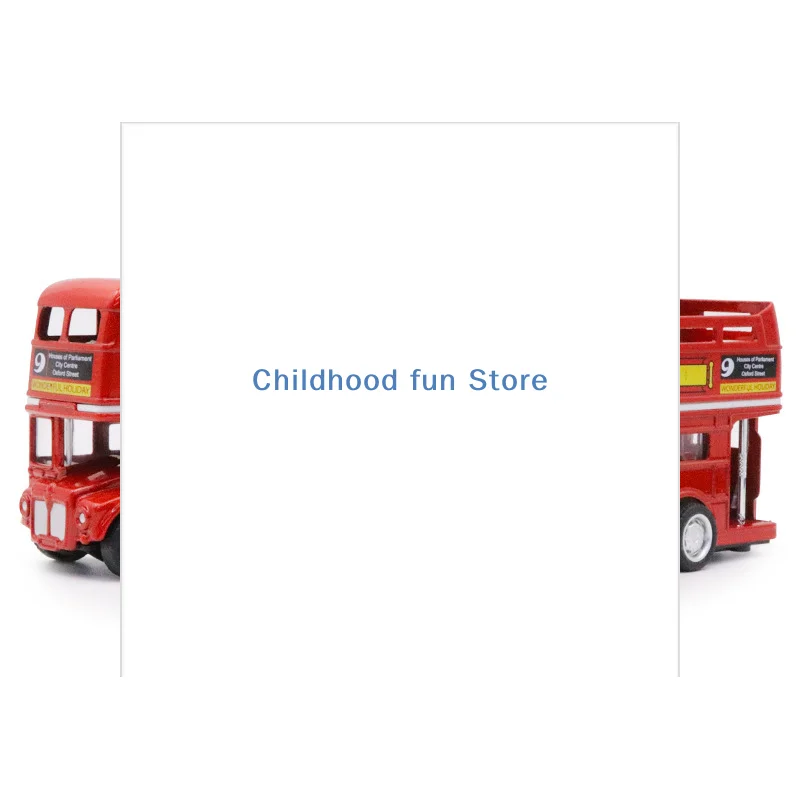

1Pcs Metal Pull Back Simulation Car Toy 1:64 Vintage British Europe Double Bus Diecast Alloy Car Model Antique Kids Toys