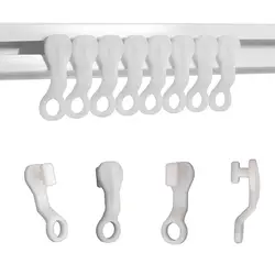 Strong Curtain Track Glide Runner Glider Hook Swish Suited Railing Plastic Poles