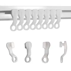 Güçlü perde parça kayma koridoru, kancalı planör, uygun bir ray pimi plastiğini sallayın bir perde için dick'te 8 büyük satış-no. 5