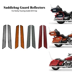 2 adet motosiklet sert heybe Guard reflektör kapak mandalı Touring Harley yol Glide sokak Glide yol kral için kapakları 2014-2021