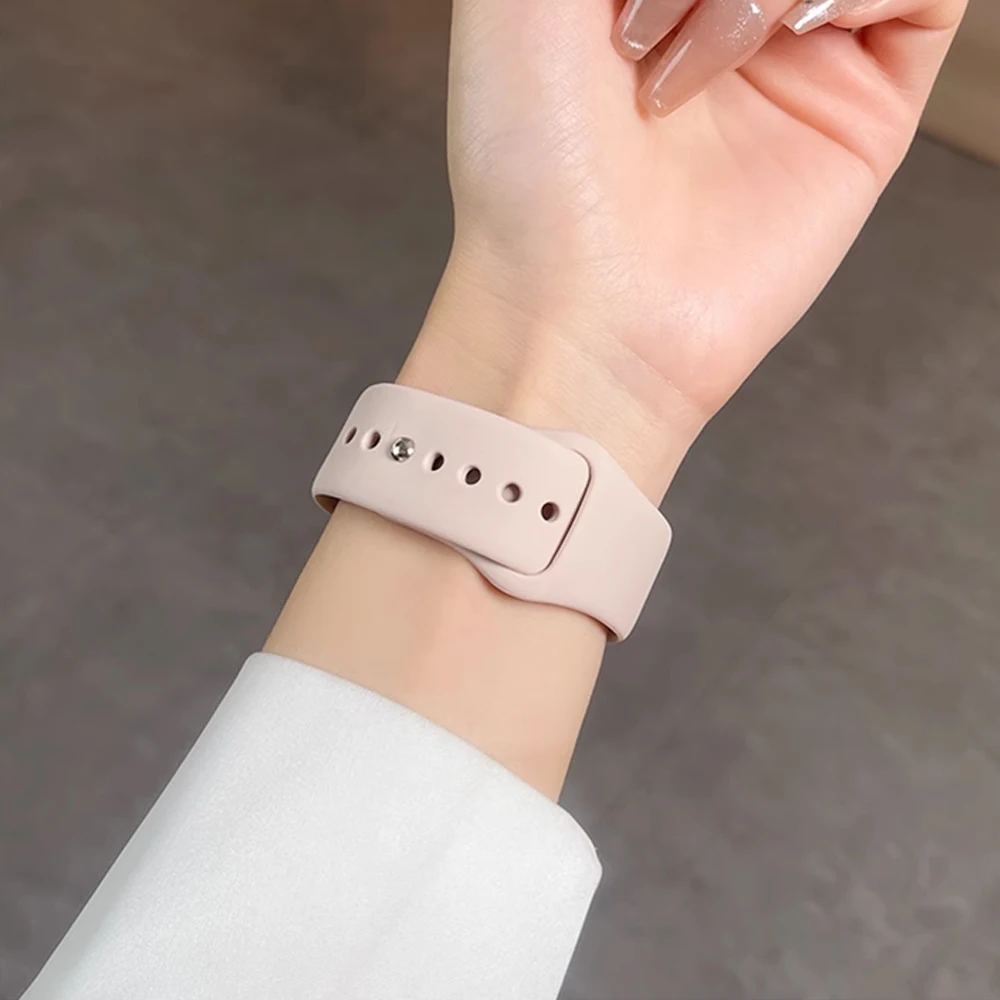 Pulseiras para apple watch band 45mm 46mm 44mm 42mm 49mm 40 41mm pulseira esportiva de silicone correa iwatch série 10 9 8 7 6 se ultra 2