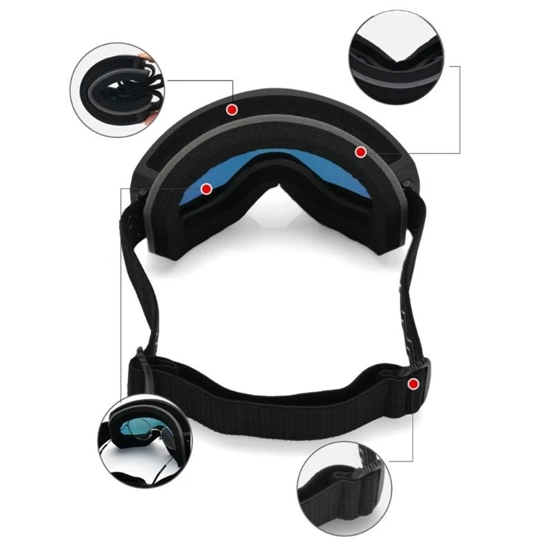 

Двойные слои лыжные очки против Fog Snownbles