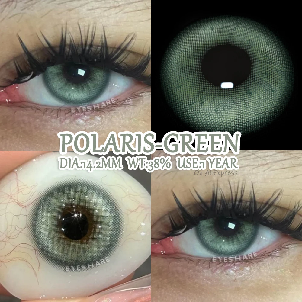 EYESHARE Fashion Colored Contacts Lenses for Eyes 2pcs/pair Green Eyes Lenses Blue Contact Yearly Brown Pupils Cosmetic Lens