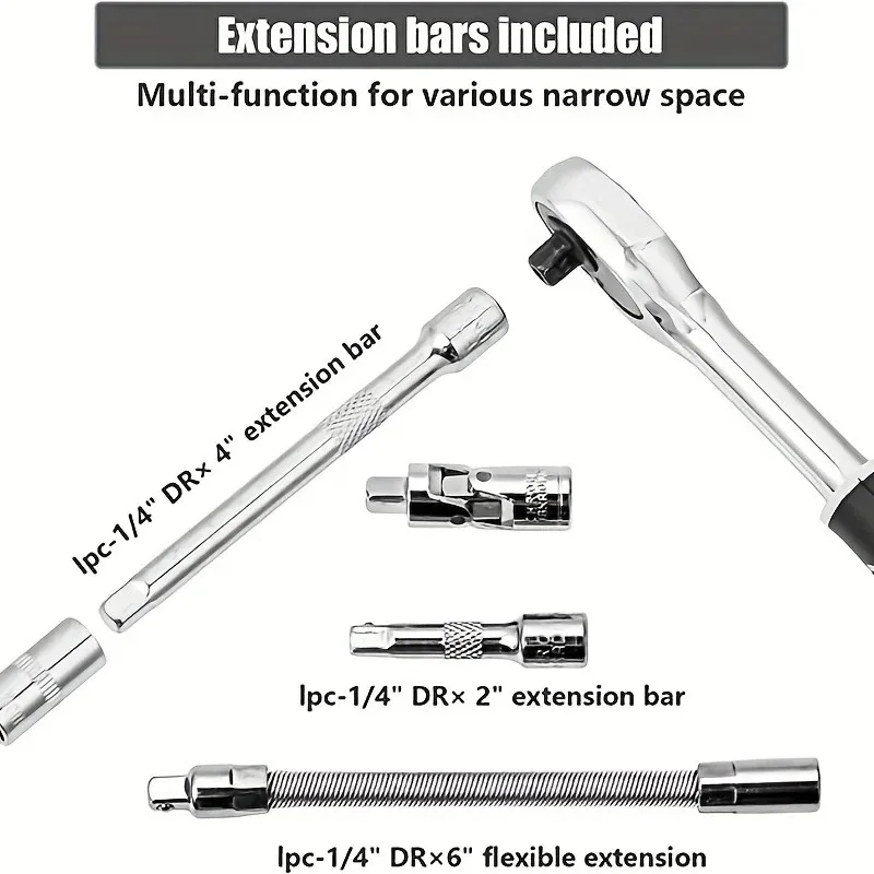 NEW Car Repair Tool Kit 46/53 Piece/Set Socket Set Car Repair Tool Ratchet Torque Wrench Combo Auto Repairing Tool Set