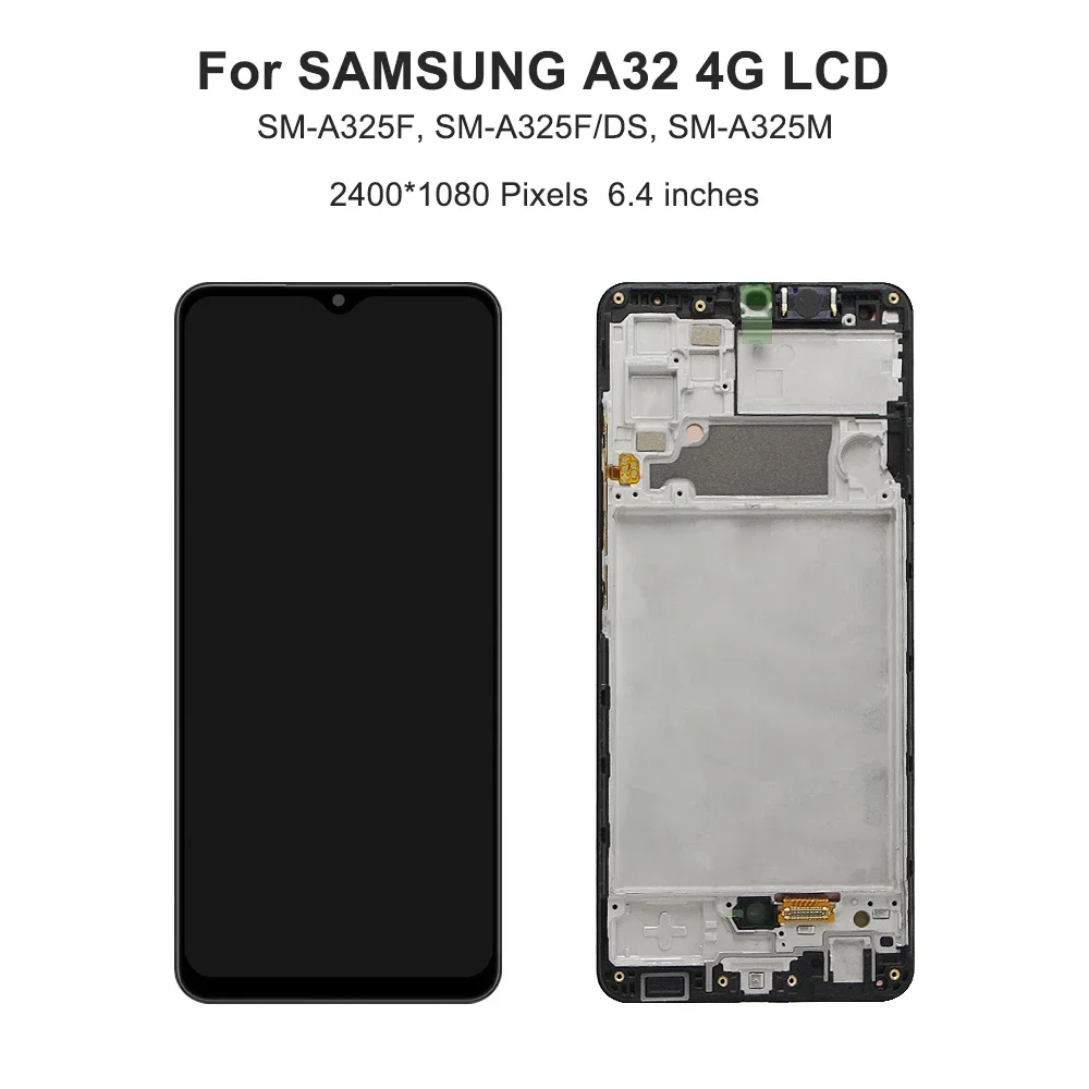 

ЖК-дисплей 6,4 ''A32 4G для Samsung для Ori A325 A325F A325F/DS A325M A325N, сенсорный экран, дигитайзер в сборе, замена