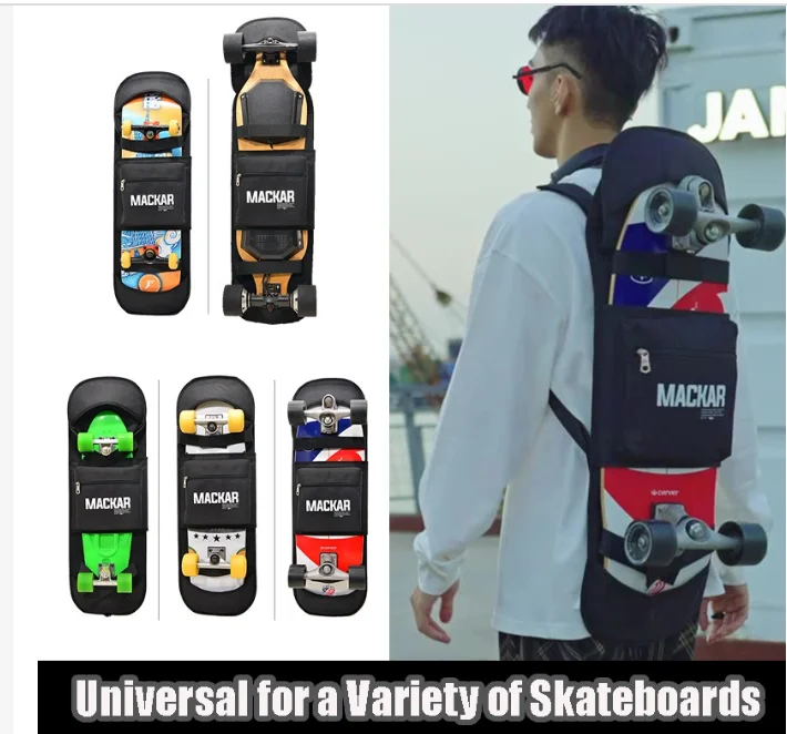 Mackar skateboard bag four wheel electric skateboard double shoulder skateboard bag electric small fish board light