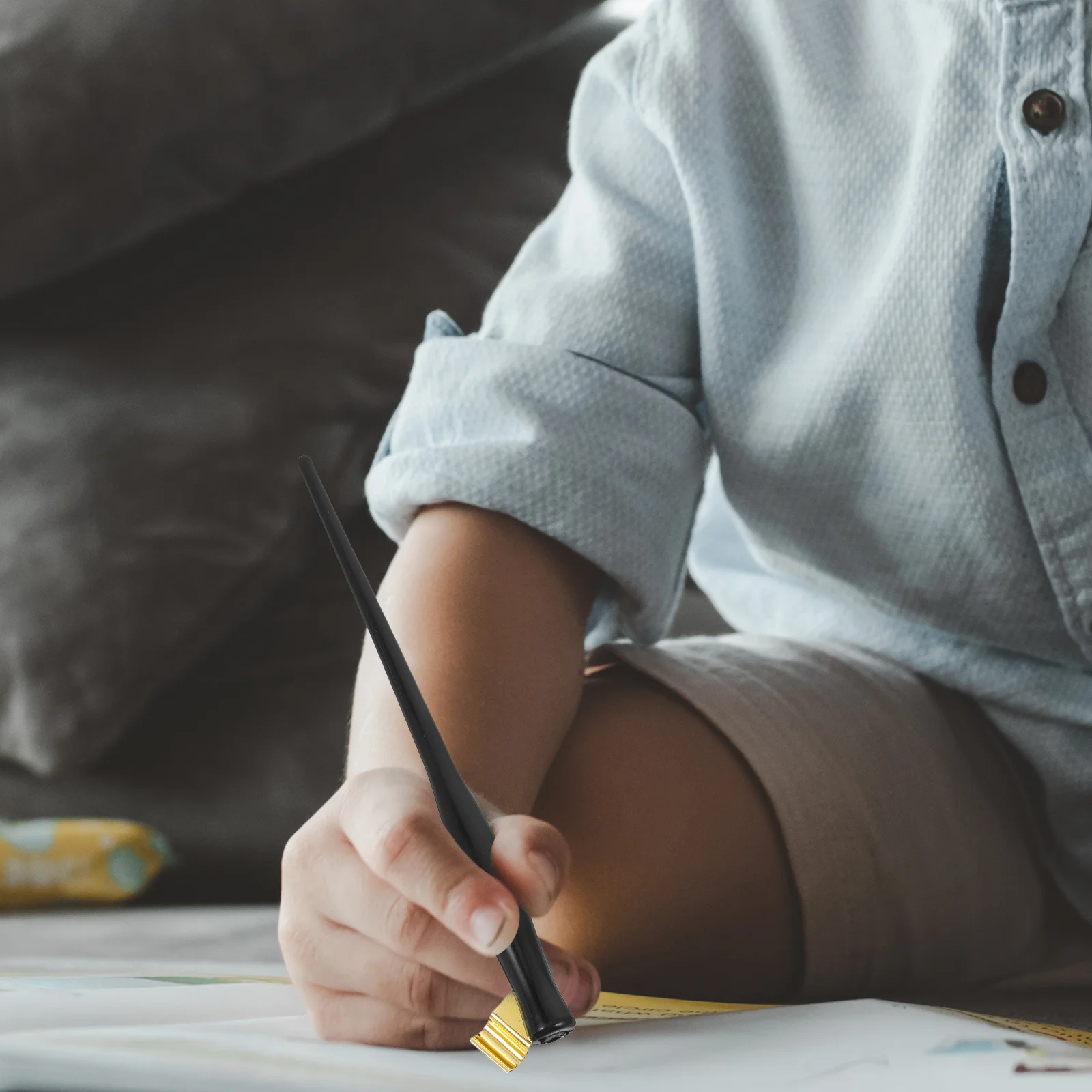 Suporte para caneta de caligrafia, alça de resina, ponta substituível, ferramenta de escrita para prática de desenho, caneta tinteiro, suprimentos de desenho de tinta