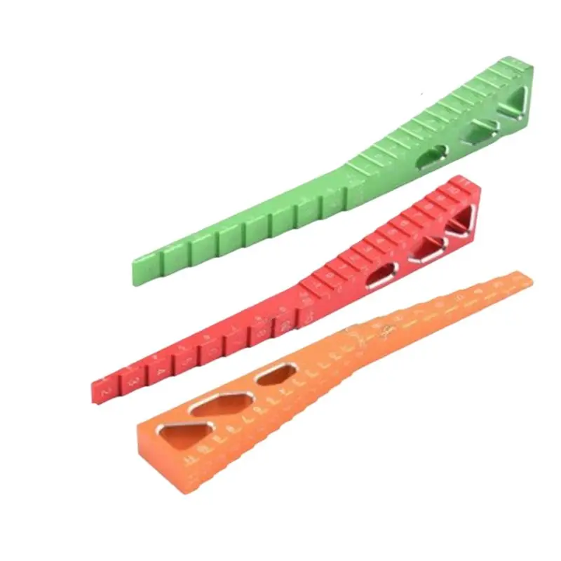ABJL Aluminium Alloy 2 in 1 Ride Height & Droop Gauge Ruler for 1/10 RC Touring Car & Drift Car Red