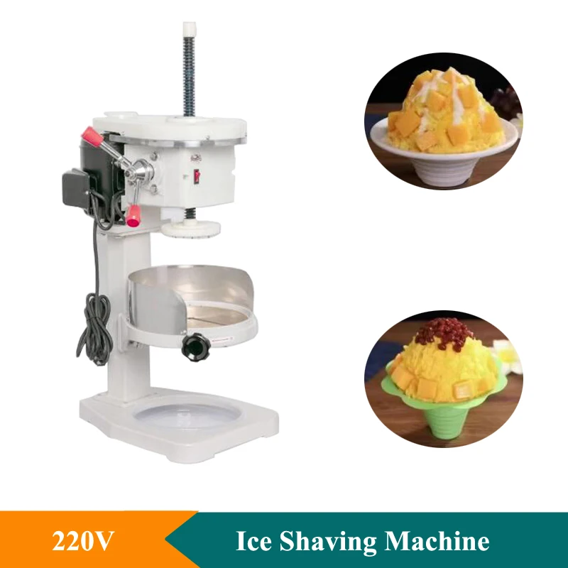 

Commercial 220V Electric Shaved Ice Machine Block Ice Crusher Snow Cone Shaving Machine Fruit Ice Breaker Machine For Food Shop