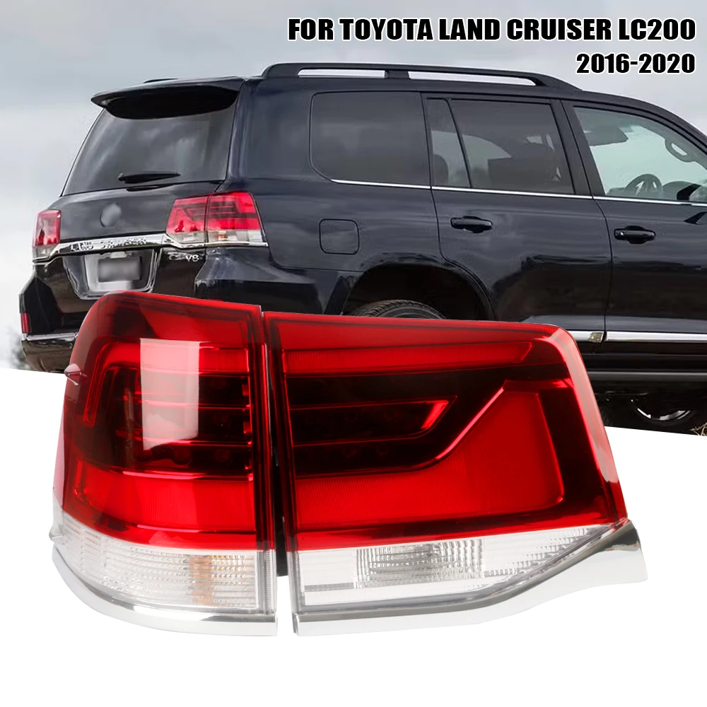 LED Rear Tail Light For TOYOTA Land Cruiser LC200 2016 2017 2018 2019 2020 Car Signal Brake Lamp Bumper Warning Light