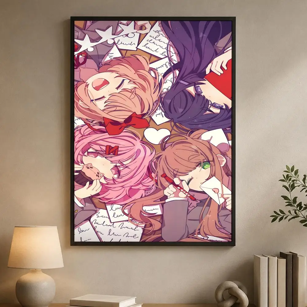 Game D-Doki Doki Literature Club Poster aus PP-Papier, dekorative Wandkunst für Wohnzimmer, Schlafzimmer, Bars, Cafés, stilvolles Wohndekor-Geschenk – Detail 13