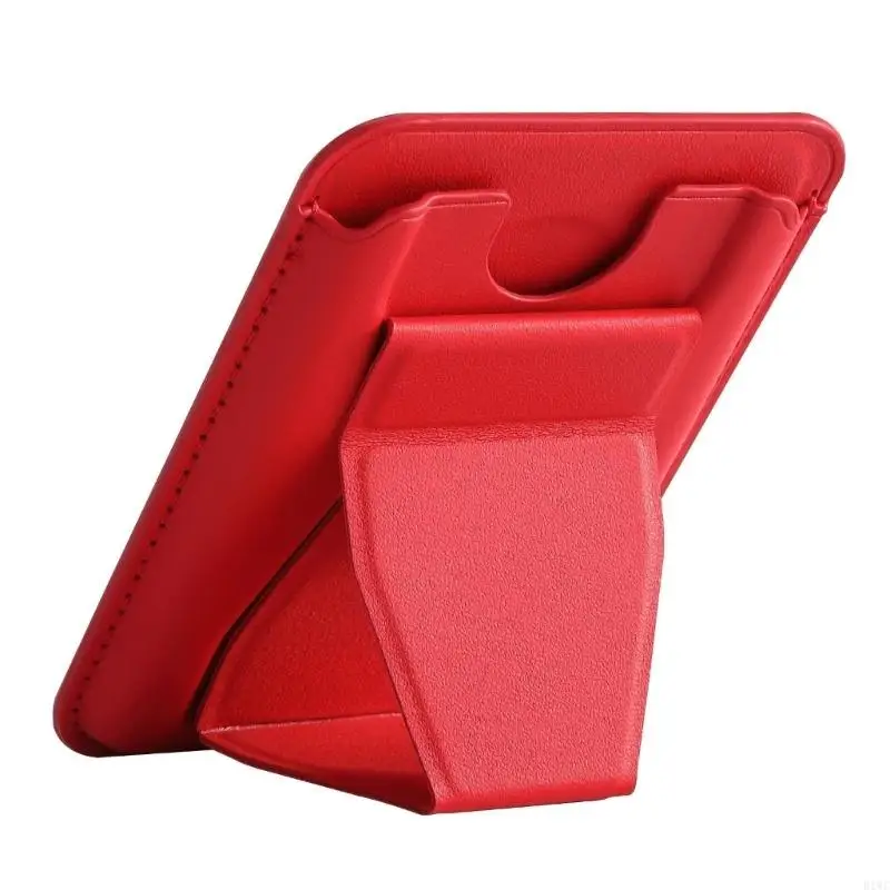 Multipurpose Foldable Phone Stand Card Organizers Nonslip Base Premium PU Material All Device Support