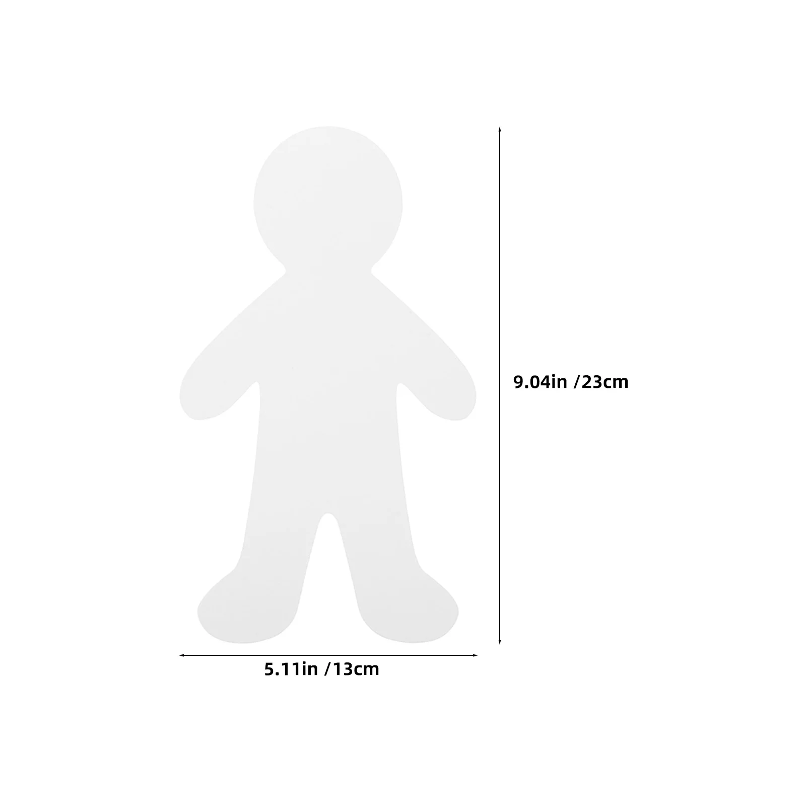 40개 무채색 종이 컷아웃 DIY 페인팅 유아 공예 게시판 예술 파티 용품 빈 사람 모양