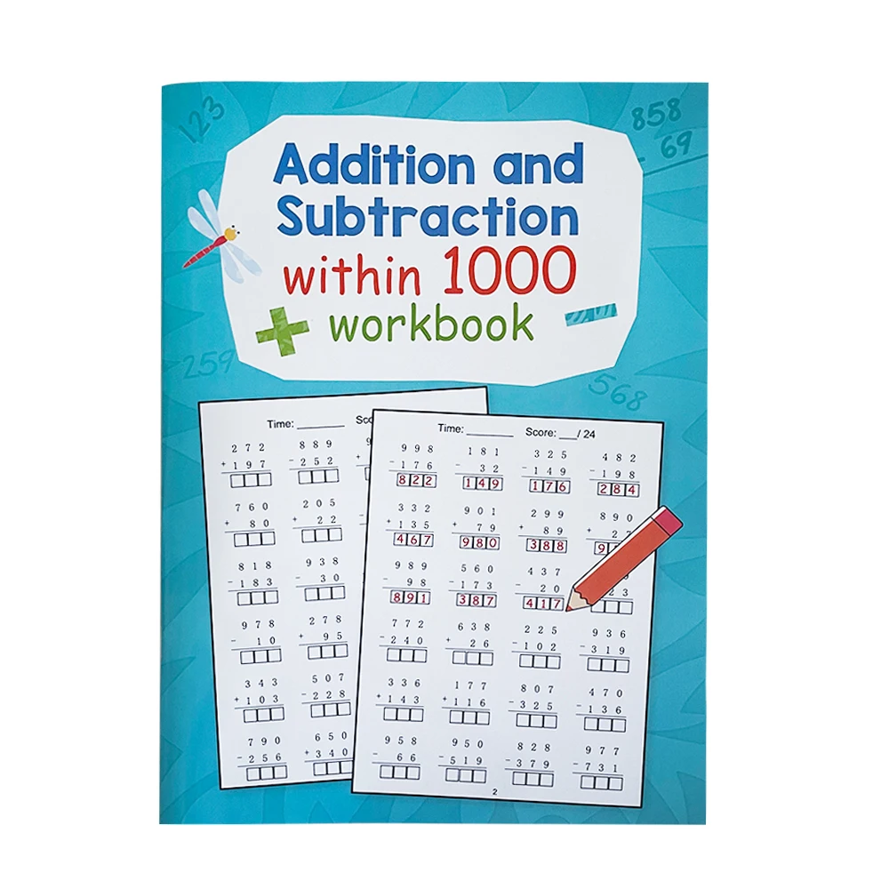 Grade 2 & 3 Addition And Subtraction within 1000 Practice Workbook - Math Skills Reinforcement