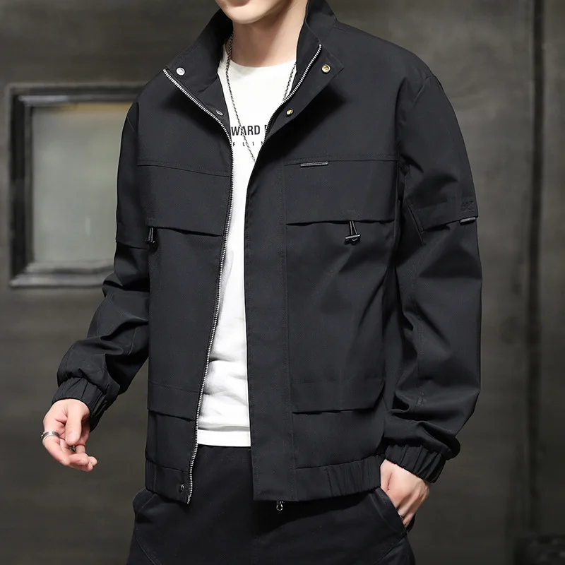 New Arrival Men's Jackets for 2022 Fall - Youth Sports Outerwear Korean Version Baseball Uniform Work Jacket Trendy Coat