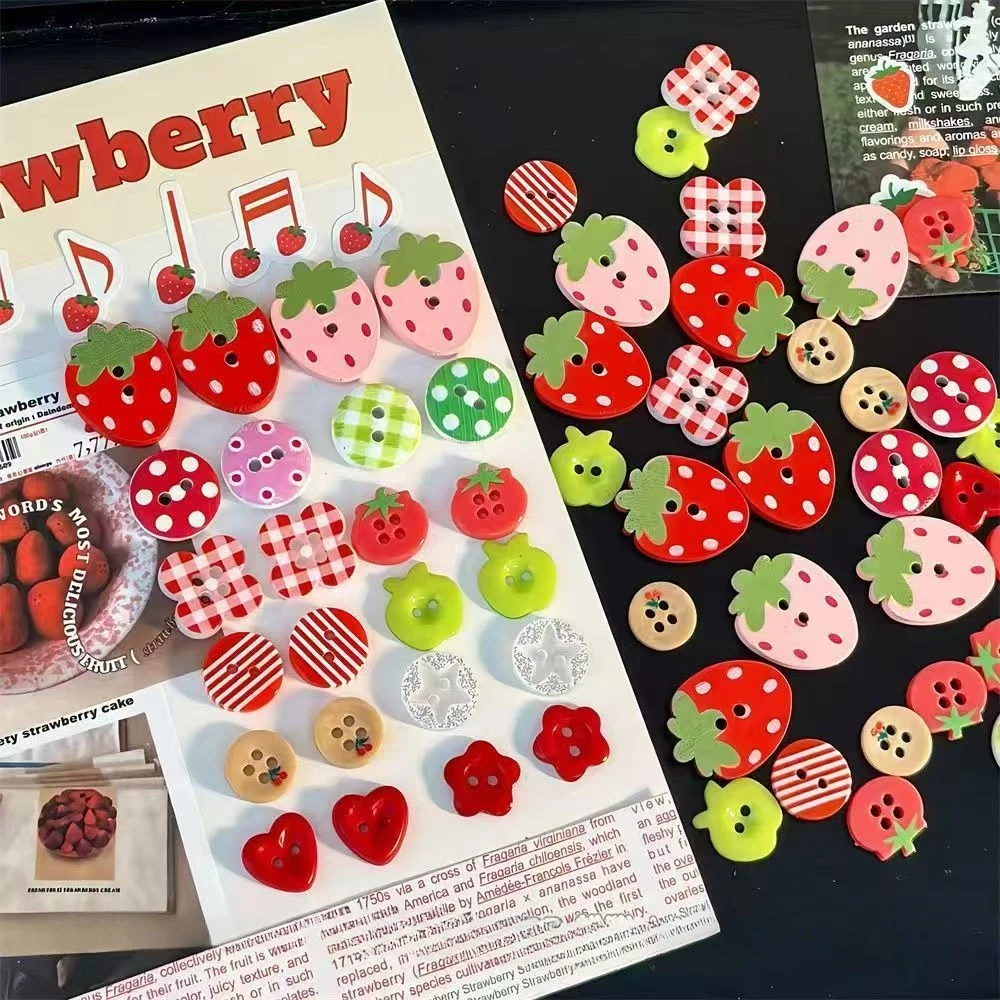 20 قطعة من إكسسوارات تزيين الأزرار المثقبة من الدوبامين الصيفي، إكسسوارات ملابس الأطفال لحساب اليد، إكسسوارات لطيفة ذاتية الصنع #4