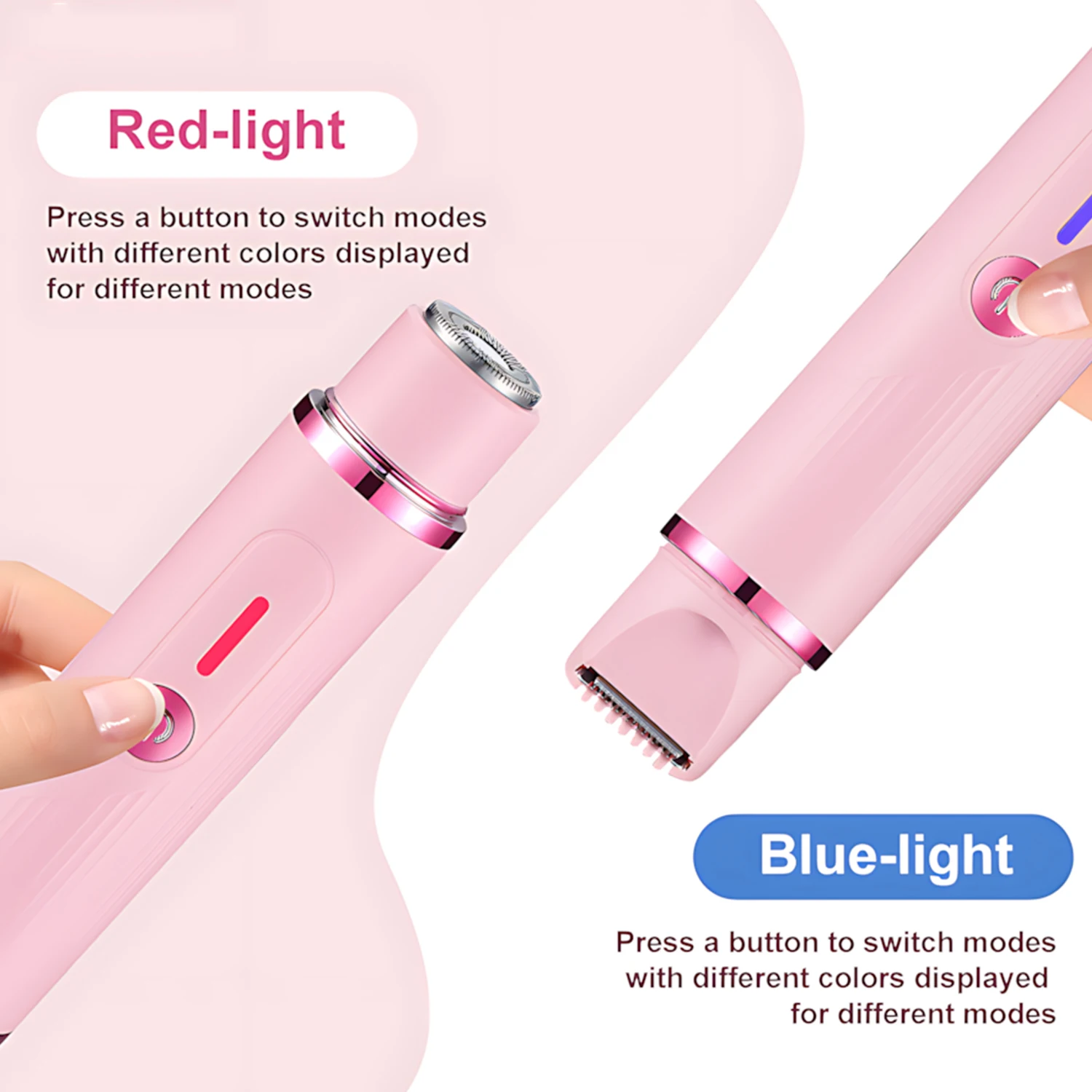 Woman Hair Trimmer Electric Razor,Dual-Head 2 IN 1 Design,Female Shaver For Underarm Arm Leg Bikini Groin Hair Groomer Epilators image 6